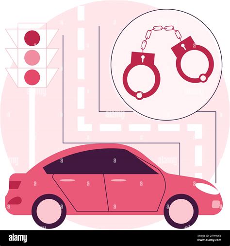 Traffic Crime Abstract Concept Vector Illustration Criminal Traffic