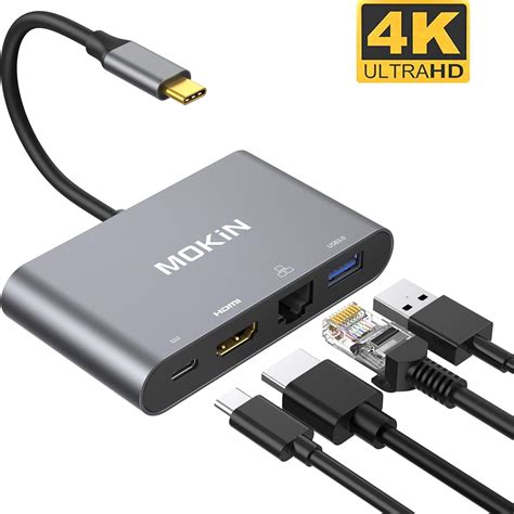 USB C To HDMI Adapter MOKiN 4 In 1 4K Type C Adapter Amazon Co Uk