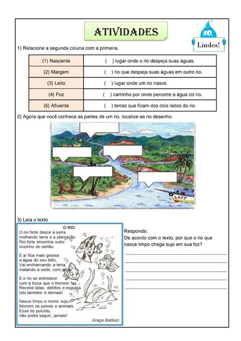 Geografia Hidrografia Atividade De Geografia Para Trabalhar