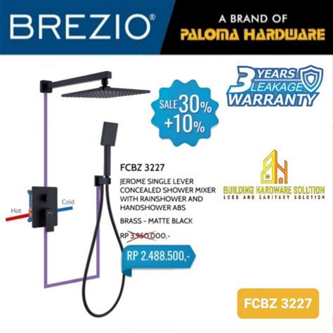 Jual BREZIO FCBZ3227 KERAN SHOWER TANAM PANAS DINGIN KERAN AIR MATTE