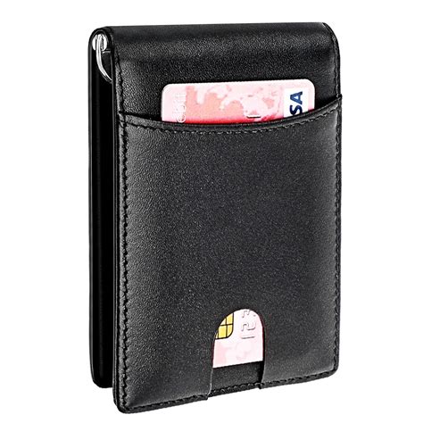 Rfid Anti Theft Leather Men Wallet Black