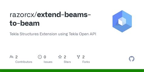 Github Razorcx Extend Beams To Beam Tekla Structures Extension Using