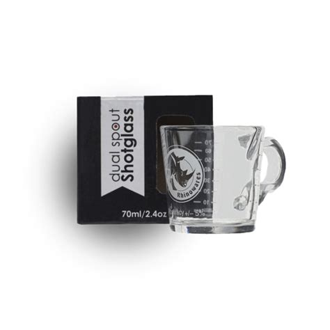 Rhinoware Dual Spout Shot Glass 2 4oz Seven Fortunes Coffee Roasters