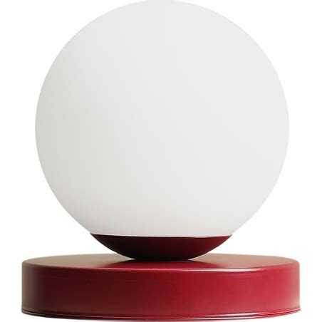 Lampa stołowa szklana kula Ball Colours S Red Wine biała Aldex