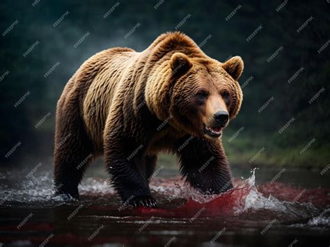 Premium AI Image | Ferocious Grizzly Bear on Transparent Background