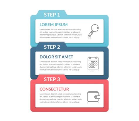 Infographic Template 3 Connected Rectangles Vector Image