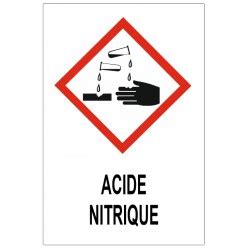 Panneau Picto Acide Nitrique Sticker Communication