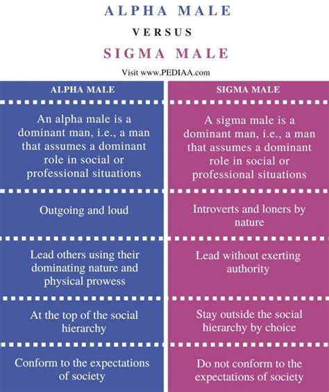 What Is The Difference Between Alpha And Sigma Male Pediaacom