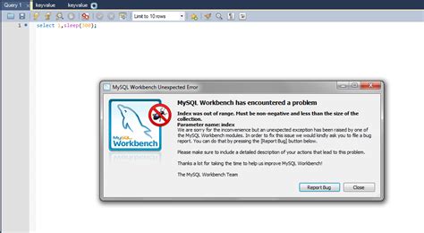 Sql Mysql Index Was Out Of Range Must Be Non Negative And Less Than