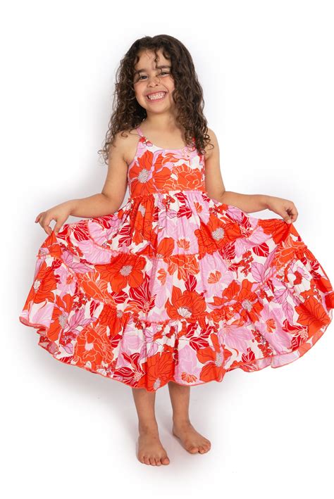 Kid's Sandra Dress - Hawaiian Dreams - OM Designs