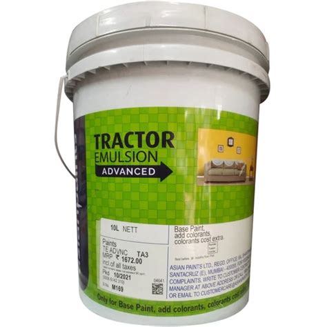 Asian Paints Tractor Emulsion Advanced 10 Litre Interior Designer