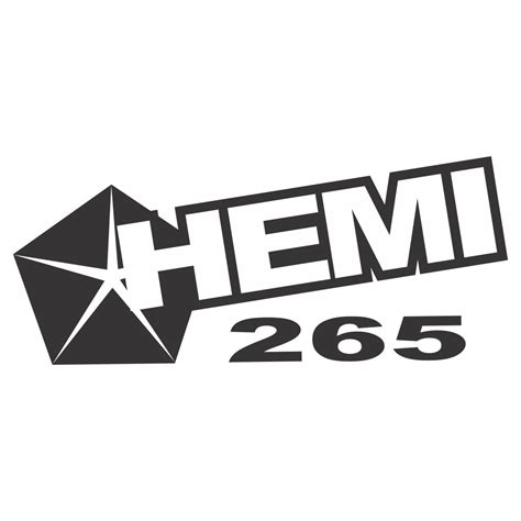 Stencil Cut Hemi 265 Decal 350x160 Black Hemi Performance