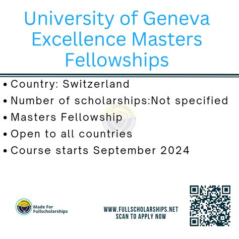 Scholarships in Switzerland - University of Geneva Excellence ...