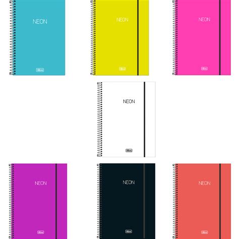 Caderno Espiral Capa Plástica Universitário 10 Matérias Neon 160 Folhas