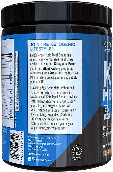 Keto Science: Ketogenic Meal Shake Chocolate Dietary Supplement – The ...