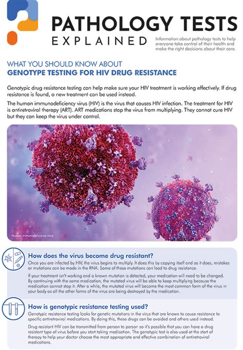 Pathology Tests Explained Patient Information Sheets