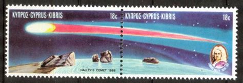 Cyprus 1986 Space Halley S Comet Mi 662 3 MNH Europe Cyprus Back