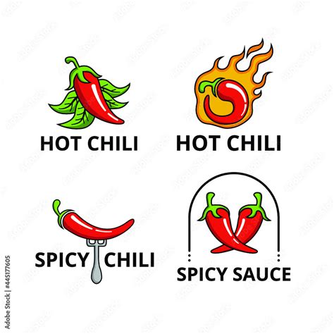 Red Hot Chili Logo Design Vector Logo Design Chili Sets Of Logo Design Stock Vector Adobe Stock