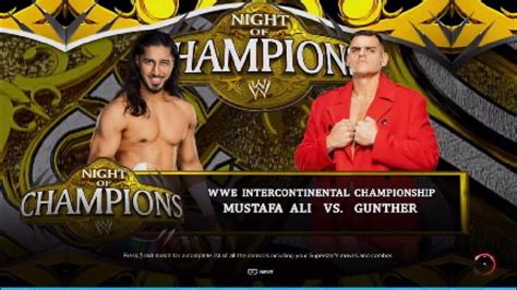 Night Of Champions 2023 Gunther Vs Mustafa Ali For The WWE