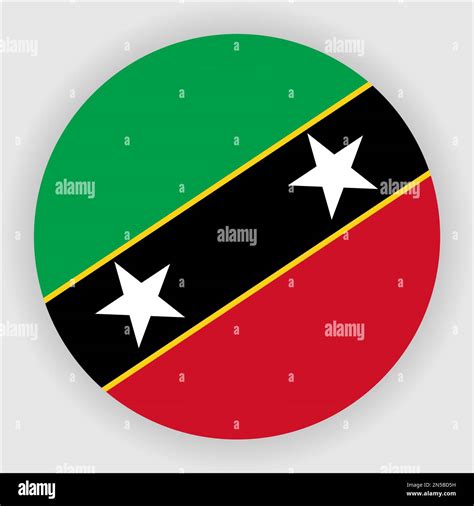 Saint Kitts And Nevis Flat Rounded Flag Icon Button Vector Stock Vector Image And Art Alamy