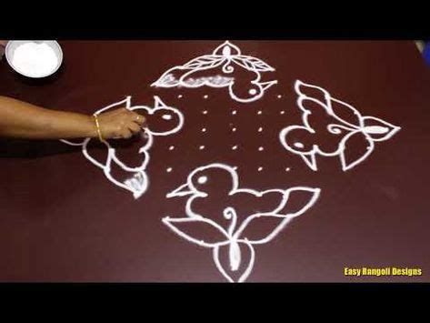 Easy Deepam Muggulu With Shanku Simple Rangoli Designs With Dots