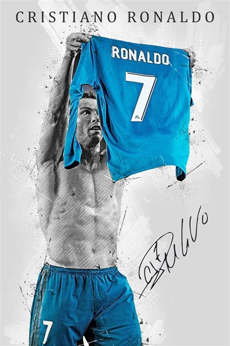 Cristiano Ronaldo Real Madrid Poster Von Atonio Printler