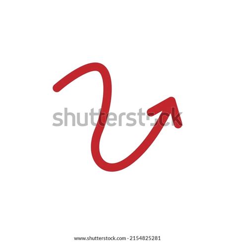 Red Hand Drawn Arrow Element Vector Stock Vector (Royalty Free ...