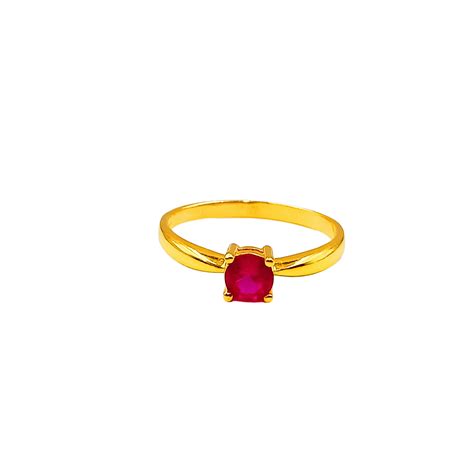 Gold Red Stone Ring Marina Goldsmith