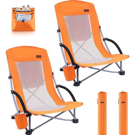 NICE C Beach Chair, Beach Chairs for Adults with Cooler Compact High ...