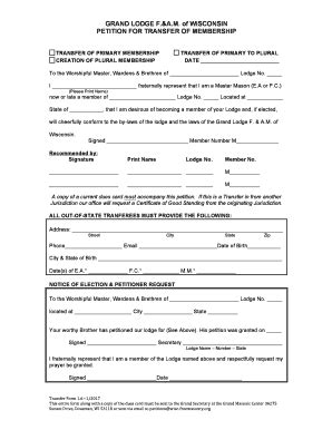 Fillable Online Members Wisc Freemasonry Consolidated Transfer Form