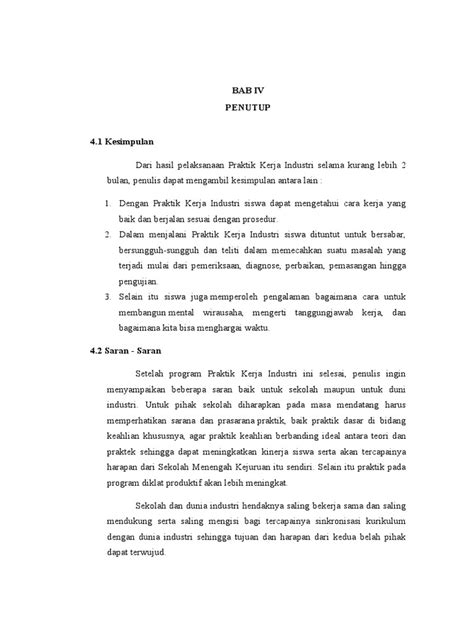 Contoh Bab Iv Penutup Pdf