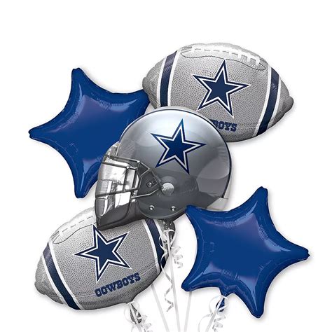 Dallas Cowboys Football Balloon Bouquet 5pc Party City