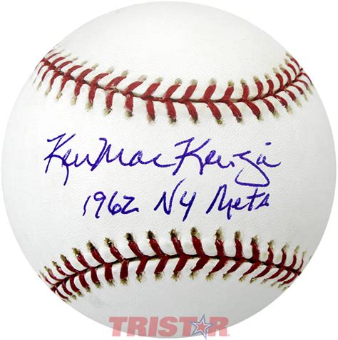 Ken MacKenzie Autographed Official Major League Baseball Inscribed 1962 ...