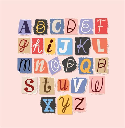 Ransom Note Alphabet Font Design 4959572 Vector Art At Vecteezy