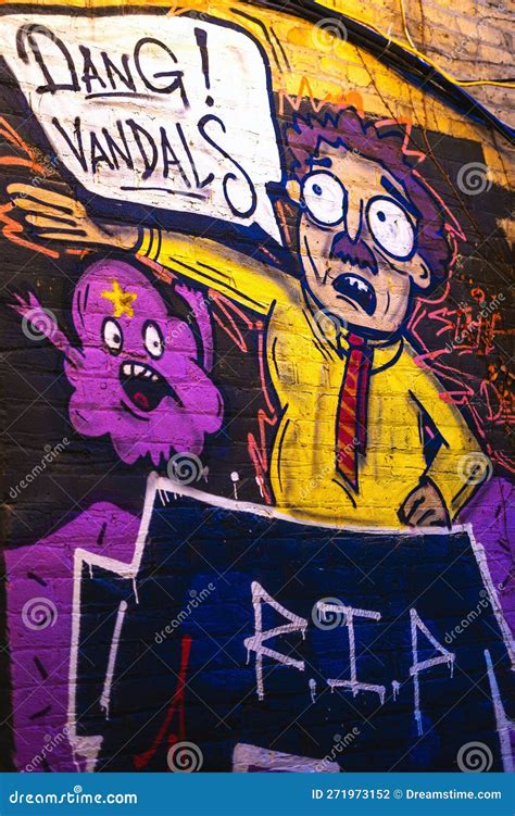 The Man Has Been Drawn on the Graffiti Wall of the Building Editorial Photography - Image of ...