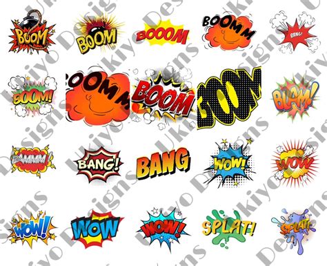 60 Images Onomatopoeia Comic Boom Comic Book Onomatopoeia Clipart