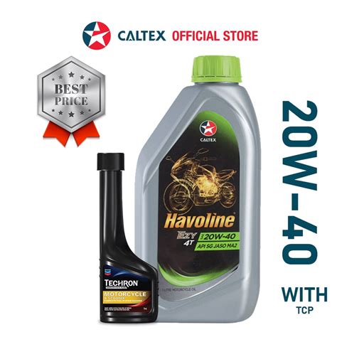 CALTEX Havoline EZY 4T 20W40 API SG 1L Bottle CALTEX Techron