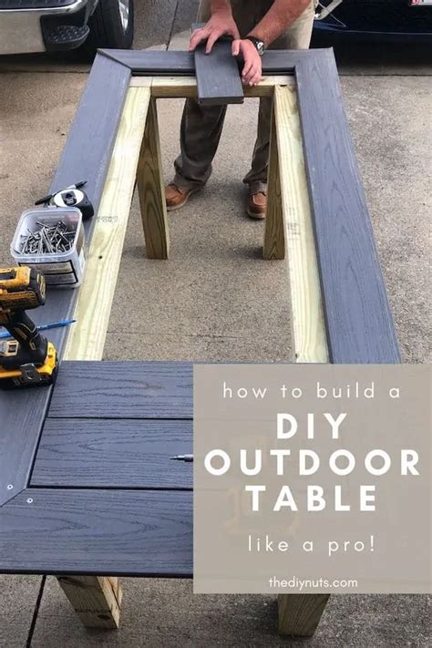 Diy Outdoor Table What To Do With Leftover Composite Decking The