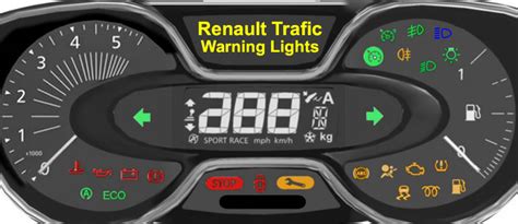 Renault Trafic Dashboard Warning Lights DASH LIGHTS