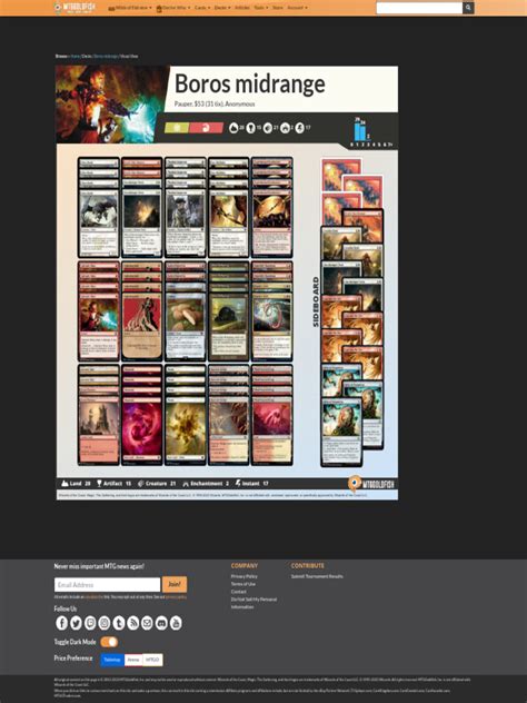 Boros Midrange Visual Deck View | PDF | Wizards Of The Coast | Trading ...