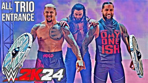 Wwe K All New Trio Entrances Bloodline Roman Reigns Jimmy Uso