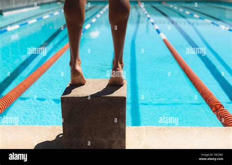 Male Swimmer On Starting Block Hi Res Stock Photography And Images Alamy