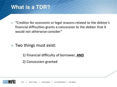 tdr  alll  troubled debt restructurings