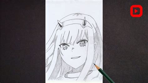 How To Draw Zero Two Darling In The Franxx Easy Anime Drawing