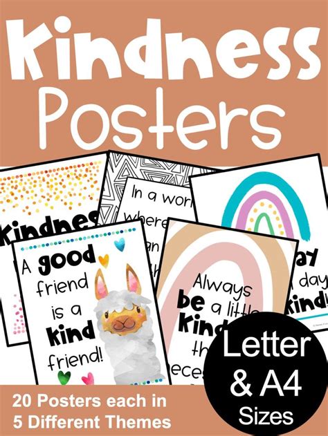 Kindness Posters - 20 Kindness Quotes Posters with Bright Rainbow Theme ...