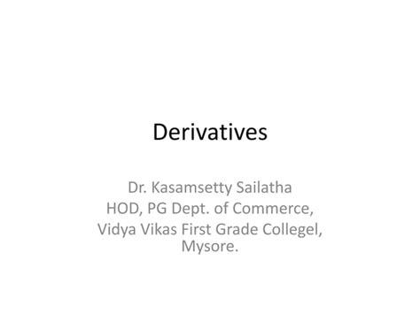 Ppt 9 Derivatives 16 5 12 Ppt