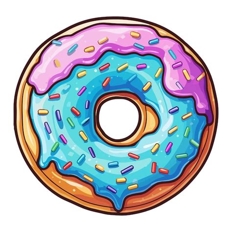 Premium Vector Classic Glazed Donut Sticker