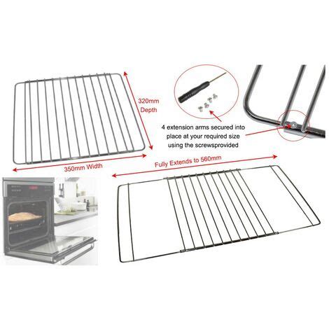 Universal Extendable Adjustable Oven Shelf Rack Grid