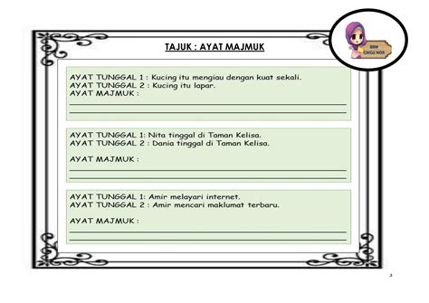 Latihan Ayat Tunggal Tahun 3 Kenalpasti Ayat Tunggal Dan Ayat Majmuk Language Malay Grade