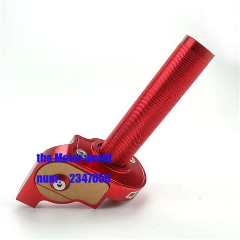 Universal 78 Cnc Aluminum Handlebar Quick Action Throttle Red Twist